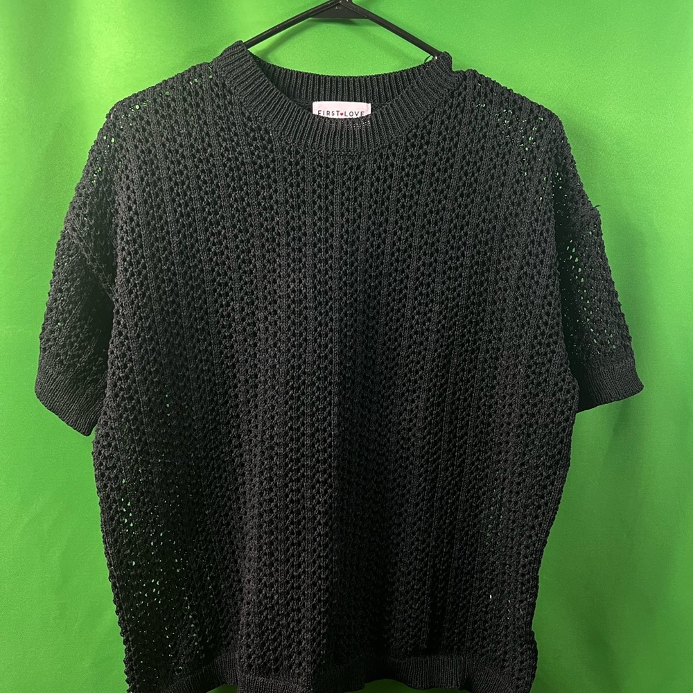 Cozy Black Knit Crewneck Sweater